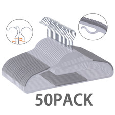 50pcs Non Slip Hangers W Rubber Pads Coat Hangers S-shaped For Shirt Suit Pants 50pcs Non Slip Hangers W Rubber Pads Coat Hangers S-shaped For Shirt Suit Pants
