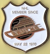Vancouver Canucks Shield Member Since 1970 Logo NHL Hockey Lapel Hat Pin