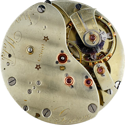 Antique 44.8mm Star Geneva Mechanical Hunter Pocket Watch Movement High Grade