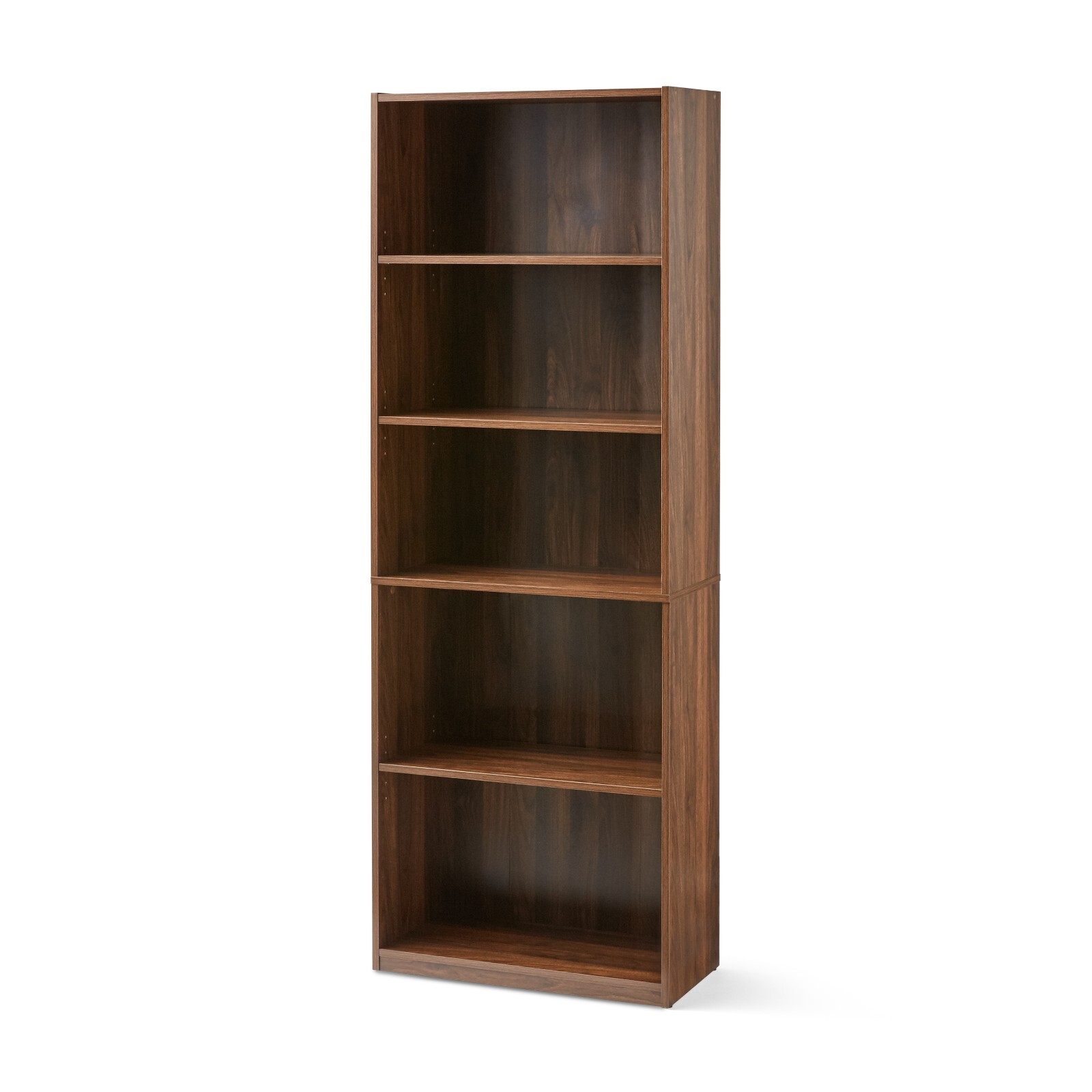 71" Tall Adjustable 5Shelf Wood Bookcase Storage Shelving Book Wide