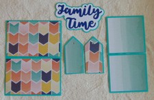  2355 FAMILY TIME PREMADE SCRAPBOOK MAT TITLE SET EPHEMERA - TONYA
