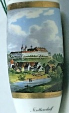 Antik Biedermeier Porzellan Tabak-Pfeife Holz Horn Hirschhorn Mallersdorf 1826