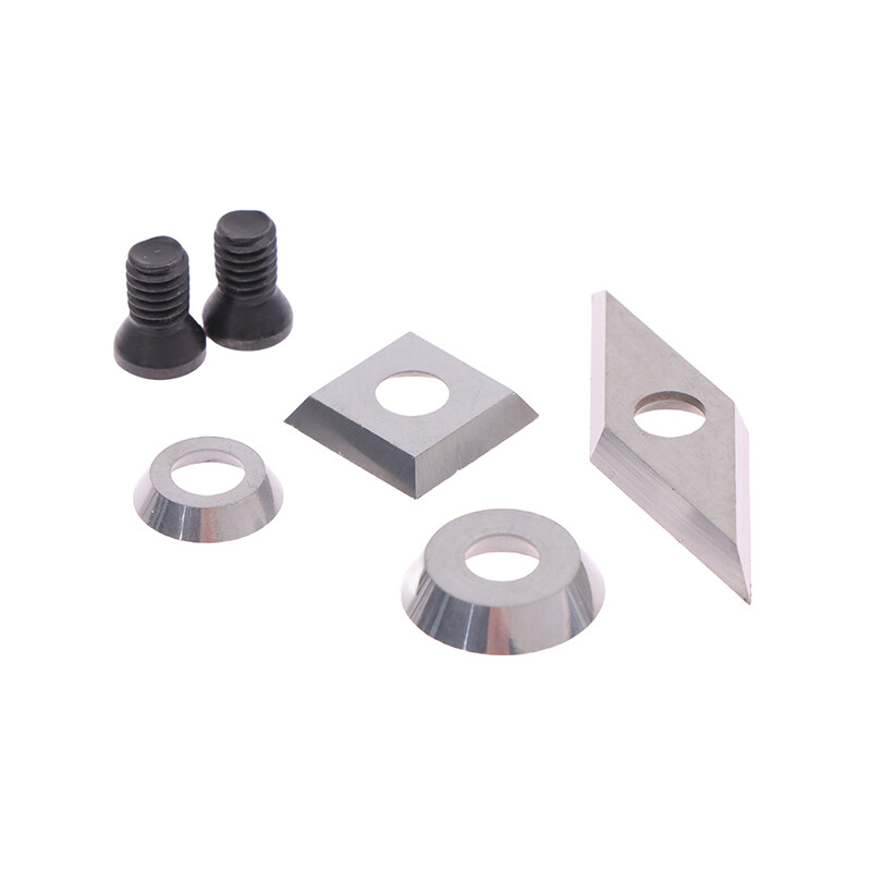 Aogbra 8-Piece Tungsten Carbide Insert Set For Wood Lathe Tools – Includes Square, Round & Diamond Cutters With Screws - View #10