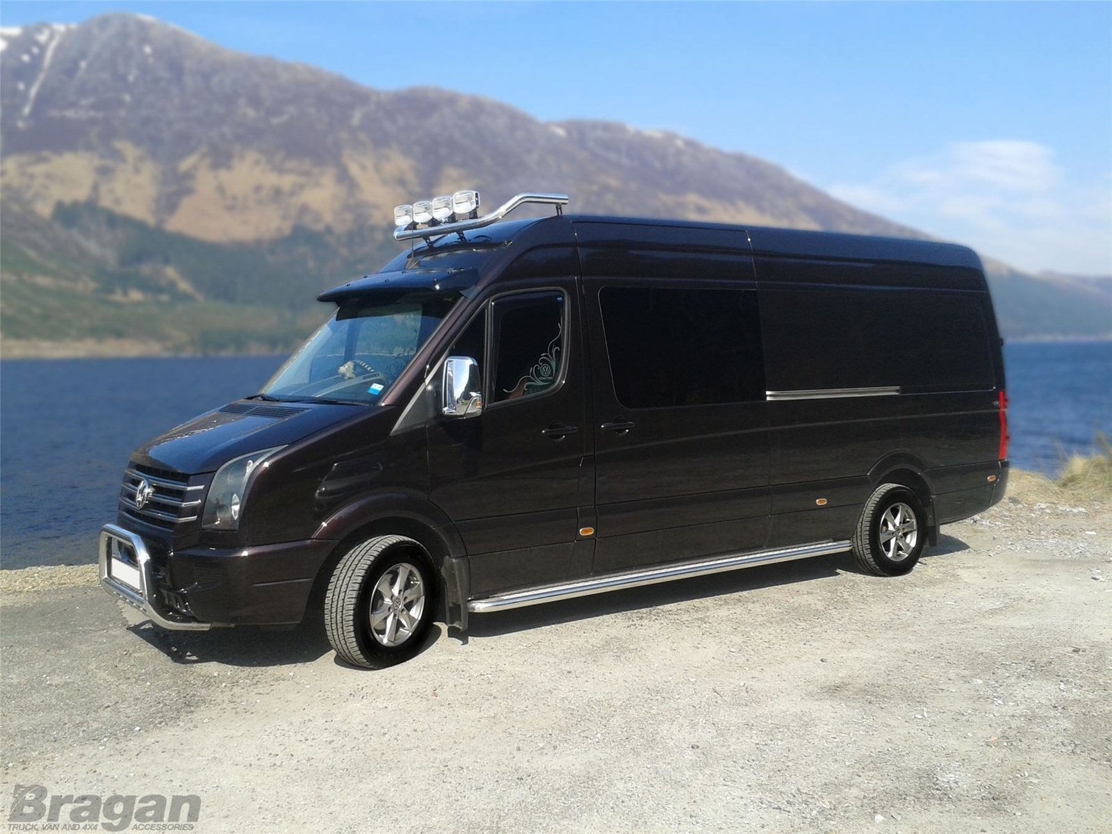 VW VOLKSWAGEN Crafter 2017 + Wind Rain deflectors & Bonnet Deflector Protector | UK