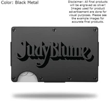 Custom JUDY BLUME Laser Engraved Wallet - Pick A Wallet Color