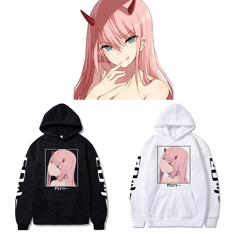Anime DARLING En El FRANXX 02 Zero Two Cosplay Casual Hoodie Sudadera