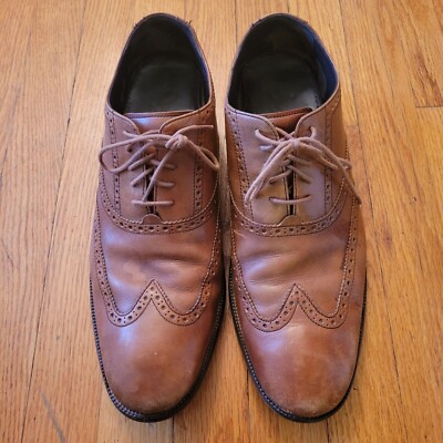Cole Haan Air 12M Brown Leather Dress Shoes Wingtips Oxfords  display picture 1