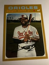 2020 Topps Heritage Short Print Jumbo 5x7 Dwight Smith Jr Orioles 434 06/10