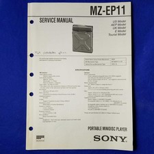 SONY MZ-EP11 Service Manual Original Paper OEM Repair Guide - USA