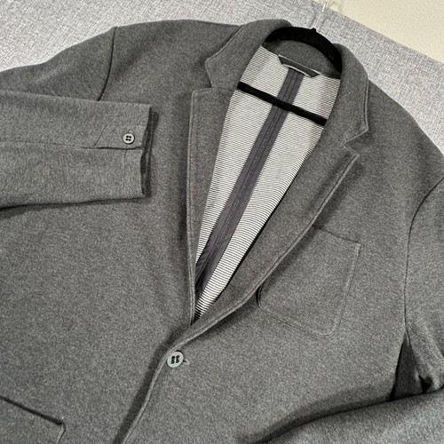 Vineyard Vines Solid Pique Knit Blazer Mens XXL Charcoal Gray Preppy Sport Coat