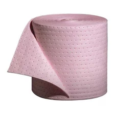 Pig Mat303 Sorbent Roll, 20 Gal, 15 In X 150 Ft, Universal, Pink, Polypropylene
