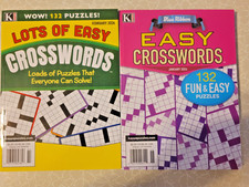 Kappa Easy Crossword Puzzle Books -Lot of 2 -264 Fun & Easy Puzzles-Jan-Feb 2026