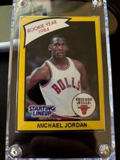 1990 Kenner Starting Lineup Michael Jordan(Yellow) Rookie Year 1984 Card