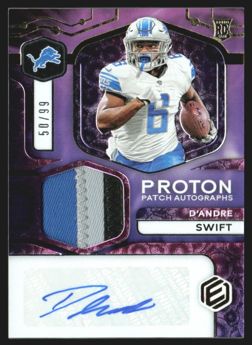 D'Andre Swift Panini Elements Proton Patch Autographs #PADS Base