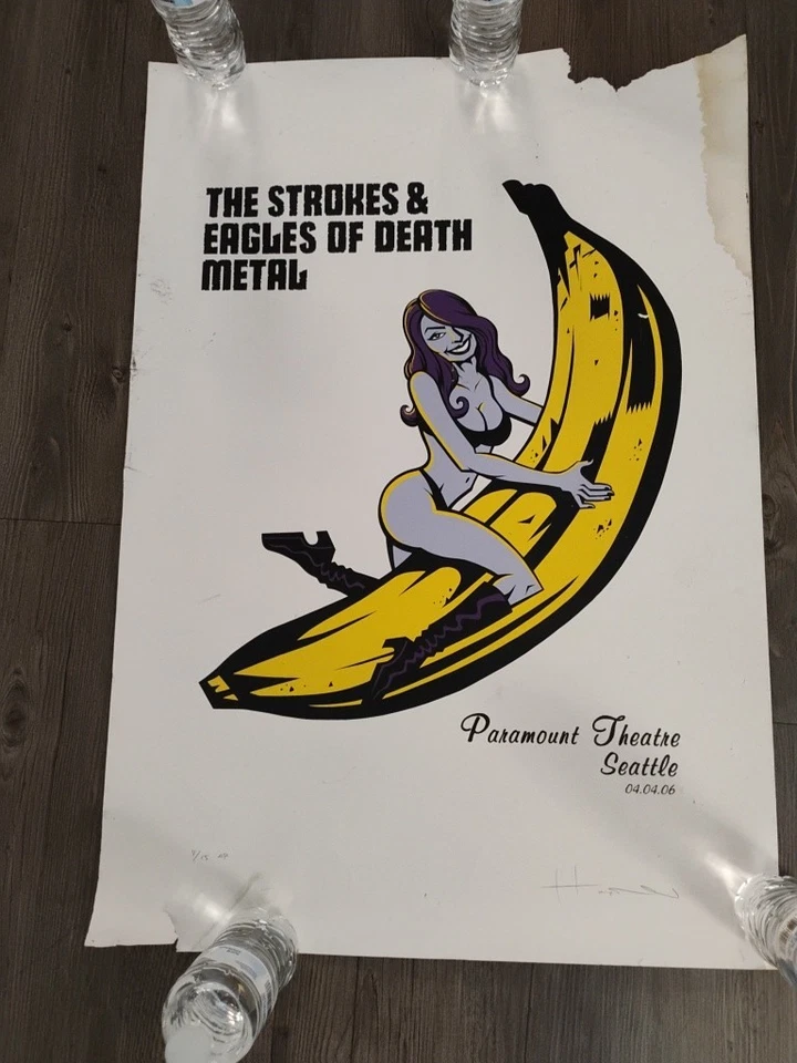 Póster de concierto The Strokes Eagles of Death Metal Seattle 2006 4-15 Melvin's11-15 Foto 3 de 4
