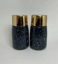 Bartlett Collins Granny Glass White Speckled Salt & Pepper Shakers 3 1/4"