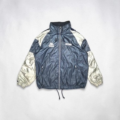 Kappa Vintage 90s Track Jacket Navy Silver XL Custorino Rare Retro Sportswear