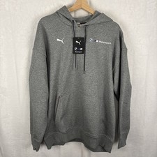 Puma BMW Motorsport ESS Hoodie Fleece Pullover Size Large Gray 627498-03 NWT