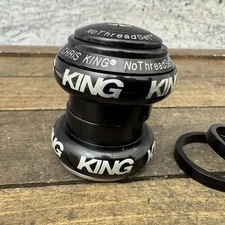 Chris King NoThreadSet 1 1/8 Threadless Headset Black Spacers MTB Bike Alloy