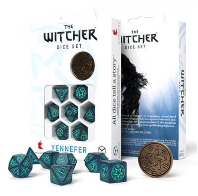 8x The Witcher Würfelset Yennefer Zauberin RPG von Q-Workshop