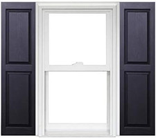 Homeside Raised Panel Vinyl Shutters 1 Pair 14-1/2In. X 35In. - 050 Black