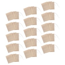 200 Pcs Reusable Drawstring Paper Tea Filter Bags Infuser For Loose Tea Brewing 0.04 per strip