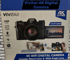 Vivitar 4K WiFi Digital Camera 20MP Model VECXX101 Black 3" Display