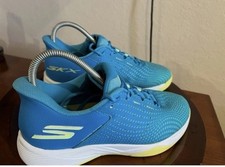 Skecher Viper Court Mens Pickleball Shoes Mens 10 Teal Lime Arch Fit Comfort