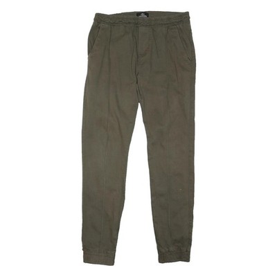 THREADBARE Herren Baumwollmischung Regular Fit Chino Hose W32 L32 Khaki Casual
