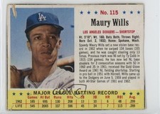 1963 Jell-O Maury Wills #115 0n8