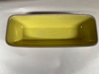 Vintage Pigeon Forge Pottery Yellow Glazed Tray 12   Length - Console Tray