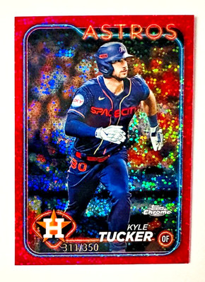 2024 Topps Chrome Kyle Tucker PINK Mini Diamonds Refractor Card SP #/350 Astros!