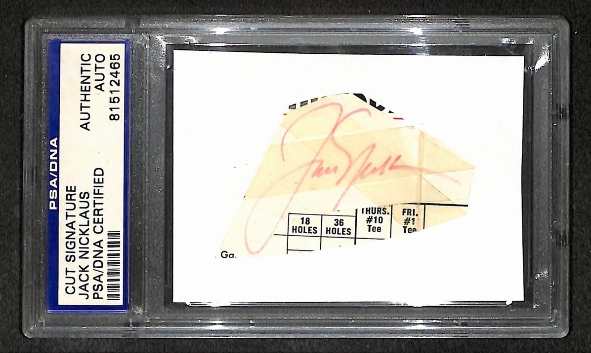 Jack Nicklaus Signed/Autographed Cut Signature Golf HOF PSA/DNA 210757