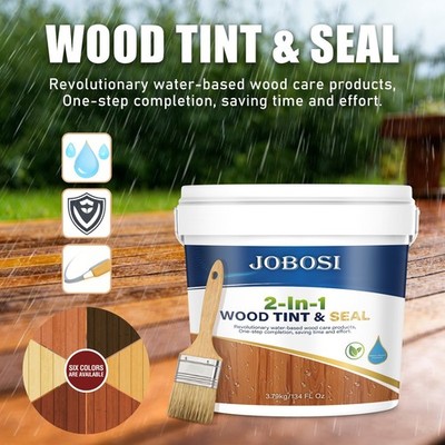 Wood Stain & Sealant 1 Gallon | Extreme Weather Protection for Decks, Fences