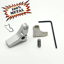 Glock 17 19 Metal V2 Trigger Shoe (1) Steel (1) Silver Flat Trigger (1) Spring