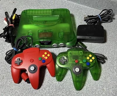 Nintendo 64 Fantastic Jungle Green Console with Expansion Pak & Controllers OEM