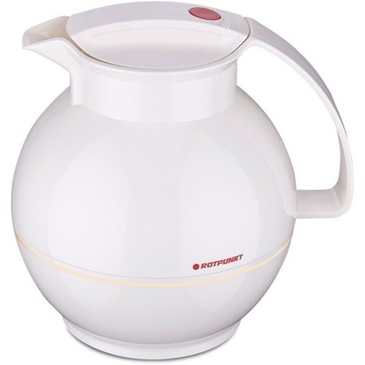 Isolierkanne Thermoskanne Kaffeekanne Thermokanne ROTPUNKT classic white 1,0 l