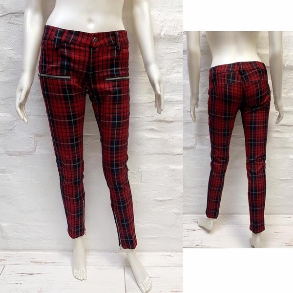 Women Dondup Trousers Red Viscose 34 / XS / 42