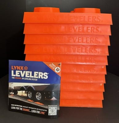 Lynx Levelers 00015 Tri-Lynx RV Leveling Kit - 10 Pack With Storage Bag