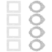 8 Pcs Resin Retro Jewelry Display Frame Miniature Frames Picture