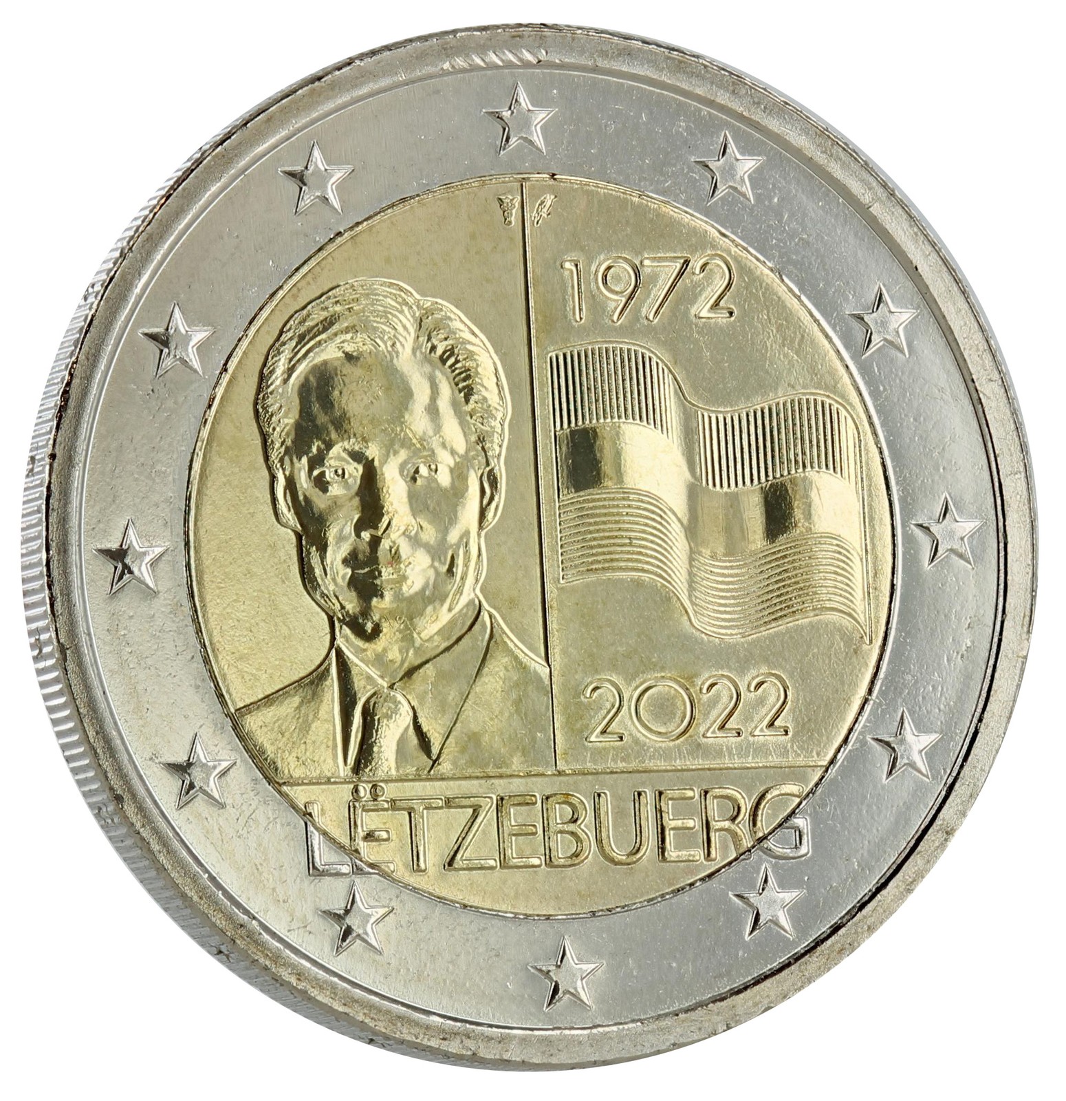 Luxembourg 2 Euros Commémo. UNC 2022 - 50 ans du Drapeau du Luxembourg