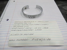 Vietnam War KIA USAF Capt. Ben F Danielson Viva Bracelet Nice Buy it Now Price!