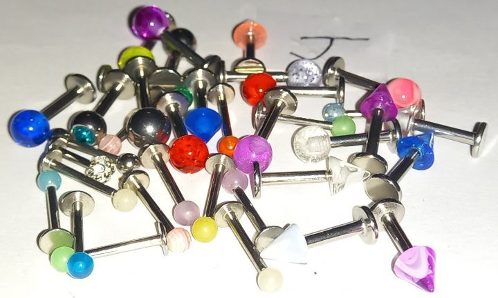 Bundle Of Body Jewellery Labret Body Bars Curve Bars (j | eBay UK