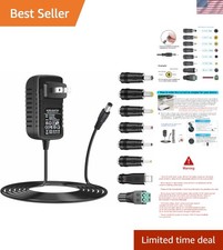 AC Adapter 9V 2A Power Supply AC110V to DC9V 2000mA 1500mA 1000mA 500mA Power...