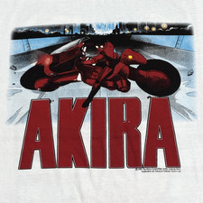 Vintage AKIRA Anime 80s Movie Japan Manga Rare Sz.L Single Stitch Shirt REPRINT