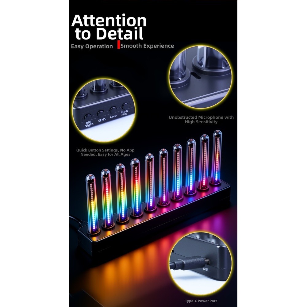 RGB LED Audio Visualizer for For SPECTRUM Sound Activated Gaming