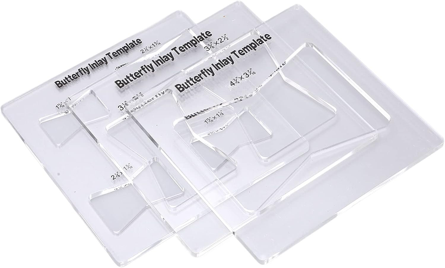 Set 3 Pezzi Dima Intarsio Farfalla per Fresa Router Legno Professionale