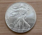 2009 Uncirculated American Silver Eagle 1 Oz .999 Fine Silver