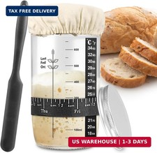 Sourdough Starter Jar, 24 oz Sourdough Starter Kit with Date Marked Feed