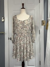 American Rag Women’s Floral Dress Size L Long Sleeve Boho Cottagecore
